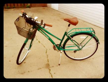 I have a new bike.  It is green.